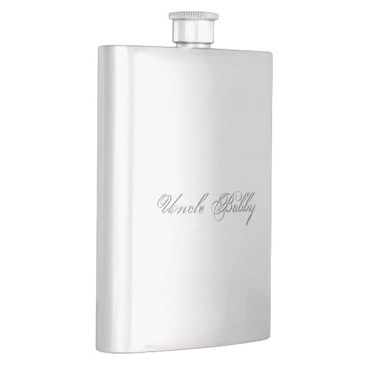 Minimalistisches Script Lovely 3d Monogram Flachmann (Rechts)