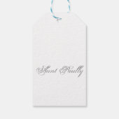 Minimalistisches Script Lovely 3d Monogram Geschenkanhänger (Rückseite)