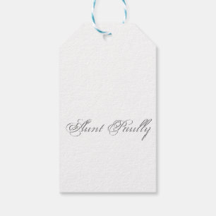 Minimalistisches Script Lovely 3d Monogram Geschenkanhänger