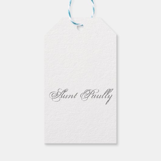 Minimalistisches Script Lovely 3d Monogram Geschenkanhänger (Rückseite)