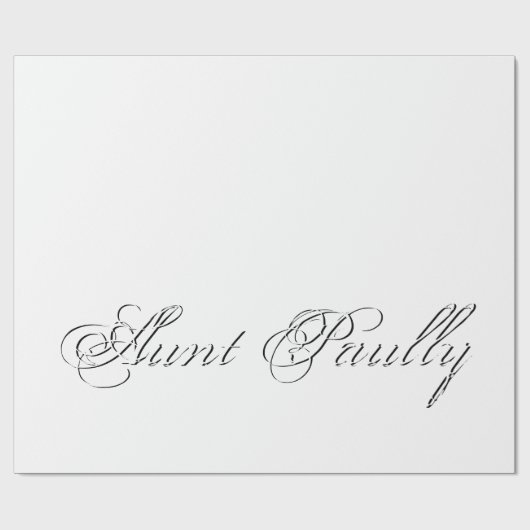 Minimalistisches Script Lovely 3d Monogram Geschenkpapier (Flach)