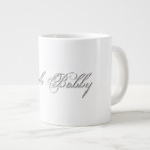 Minimalistisches Script Lovely 3d Monogram Jumbo-Tasse (Vorderseite Rechts)