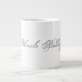 Minimalistisches Script Lovely 3d Monogram Jumbo-Tasse (Vorderseite)
