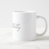 Minimalistisches Script Lovely 3d Monogram Jumbo-Tasse (Rechts)