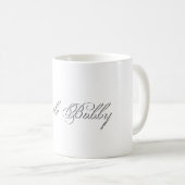 Minimalistisches Script Lovely 3d Monogram Kaffeetasse (VorderseiteRechts)