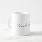Minimalistisches Script Lovely 3d Monogram Kaffeetasse (Vorderseite Links)