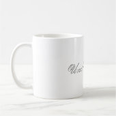 Minimalistisches Script Lovely 3d Monogram Kaffeetasse (Links)