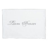 Minimalistisches Script Lovely 3d Monogram Kissenbezug (Vorderseite)