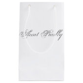 Minimalistisches Script Lovely 3d Monogram Kleine Geschenktüte (Vorderseite)