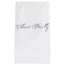Minimalistisches Script Lovely 3d Monogram Kleine Geschenktüte