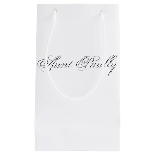 Minimalistisches Script Lovely 3d Monogram Kleine Geschenktüte (Vorderseite)