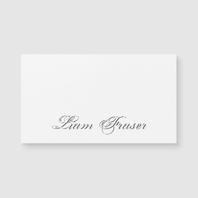 Minimalistisches Script Lovely 3d Monogram Magnetkarte (Vorderseite)