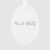 Minimalistisches Script Lovely 3d Monogram Ornament (Rückseite)