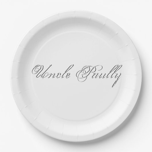Minimalistisches Script Lovely 3d Monogram Pappteller (Vorderseite)