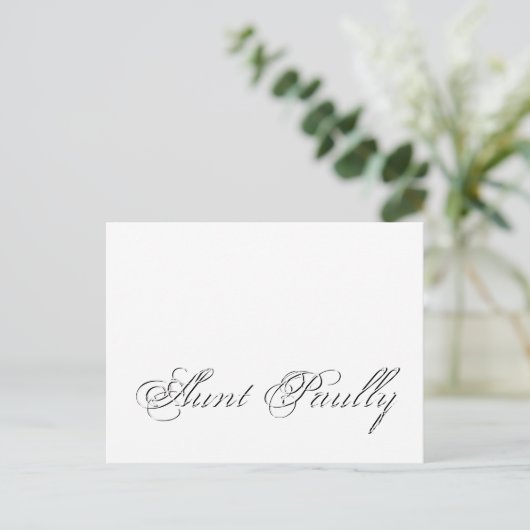 Minimalistisches Script Lovely 3d Monogram Postkarte (Stehend Vorderseite)