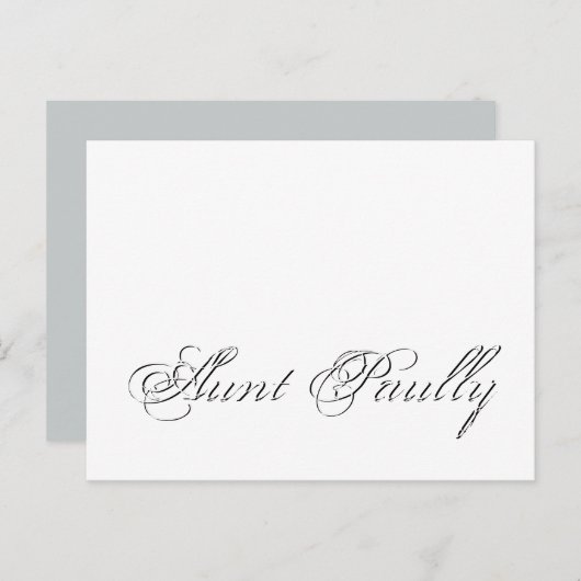 Minimalistisches Script Lovely 3d Monogram Postkarte (Vorne/Hinten)