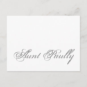 Minimalistisches Script Lovely 3d Monogram Postkarte