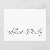 Minimalistisches Script Lovely 3d Monogram Postkarte (Vorderseite)