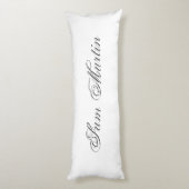 Minimalistisches Script Lovely 3d Monogram Seitenschläferkissen (Rückseite (Vertikal))