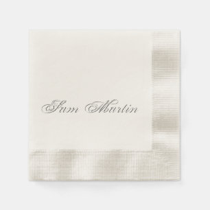 Minimalistisches Script Lovely 3d Monogram Serviette