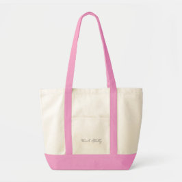 Minimalistisches Script Lovely 3d Monogram Tragetasche