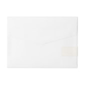 Minimalistisches Script Merry Cream White Holiday Rundum-Adressaufkleber (Rückseite)