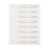 Minimalistisches Script Merry Cream White Holiday Rundum-Adressaufkleber (Bogen)