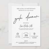 Minimalistisches Script Modernes Gala-Dinner Einladung (Vorderseite)