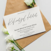 Minimalistisches Script Modernes Probe Einladung