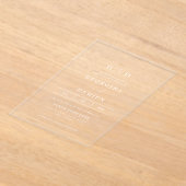 Minimalistisches Script Monogram Transparente Hoch Acryleinladungen (Ablage )