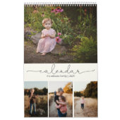 Minimalistisches Script Multi Family Foto marbeln Kalender (Titelbild)