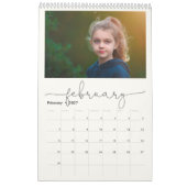 Minimalistisches Script Multi Family Foto marbeln Kalender (Feb 2027)
