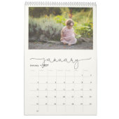Minimalistisches Script Multi Family Foto marbeln Kalender (Jan 2027)