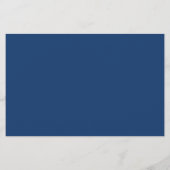 Minimalistisches Script Navy Blue Two Border Monog Briefpapier (Rückseite)