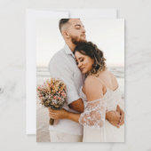 Minimalistisches Script Periwinkle Blue Wedding Einladung (Rückseite)