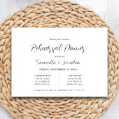 Minimalistisches Script Probe Dinner Einladung