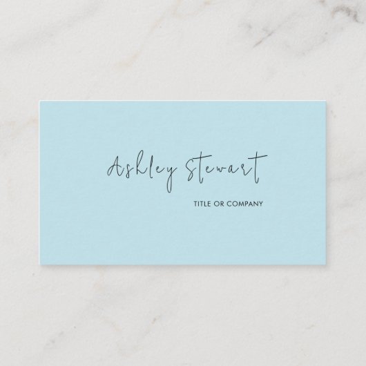 Minimalistisches Script Qr Code Beruflich Light Bl Visitenkarte (Rückseite)