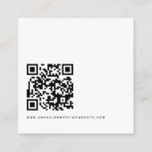 Minimalistisches Script QR Code Hochzeit RSVP Begleitkarte (Rückseite)