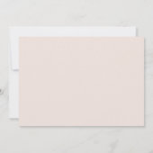 Minimalistisches Script Rosa Beige Save the Date K Einladung (Rückseite)