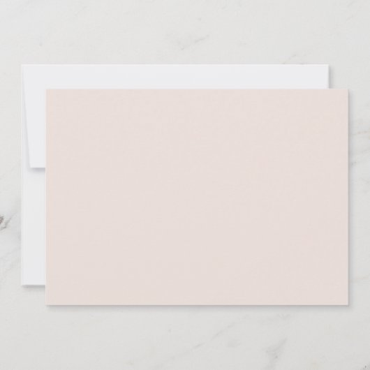 Minimalistisches Script Rosa Beige Save the Date K Einladung (Rückseite)
