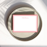 Minimalistisches Script Rosa Zwei-Bänder-Monogramm