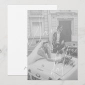 Minimalistisches Script Save the Date-Karte Einladung (Vorne/Hinten)