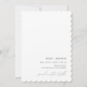 Minimalistisches Script Save the Date-Karte Einladung (Rückseite)
