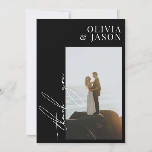 Minimalistisches Script Simple Wedding Foto Vielen Einladung (Vorderseite)