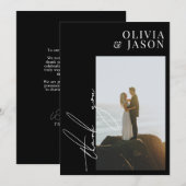 Minimalistisches Script Simple Wedding Foto Vielen Einladung (Vorne/Hinten)
