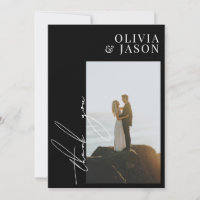 Minimalistisches Script Simple Wedding Foto Vielen