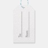 Minimalistisches Script Sober & Bright Christmas Geschenkanhänger (Rückseite)