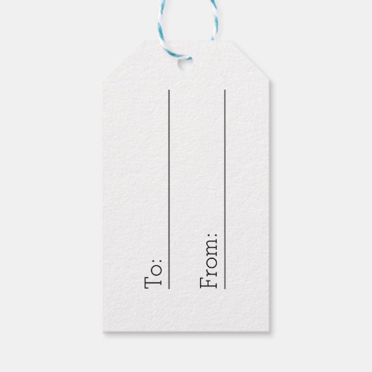 Minimalistisches Script Sober & Bright Christmas Geschenkanhänger (Rückseite)