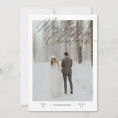 Minimalistisches Script Typografy Foto Weihnachten (Vorderseite)