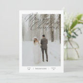 Minimalistisches Script Typografy Foto Weihnachten (Stehend Vorderseite)